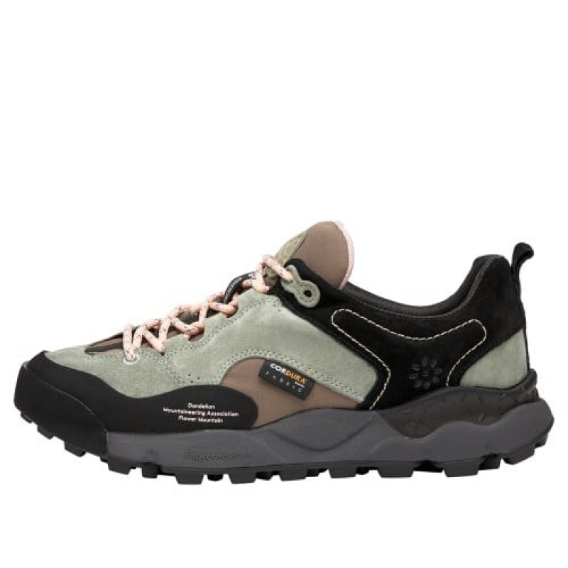 Flower Mountain BACK COUNTRY Sneakers Herre Sort Grøn | DKPBJGTK