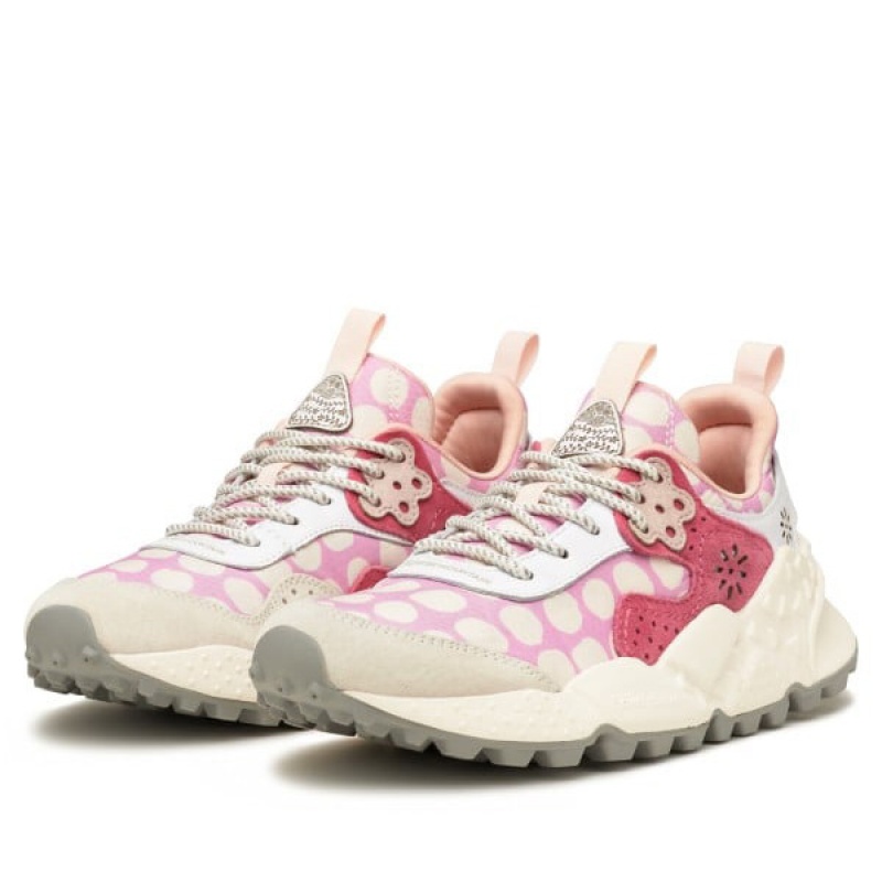 Flower Mountain KOTETSU Sneakers Dame Hvide Lyserød | DKBPXAWK