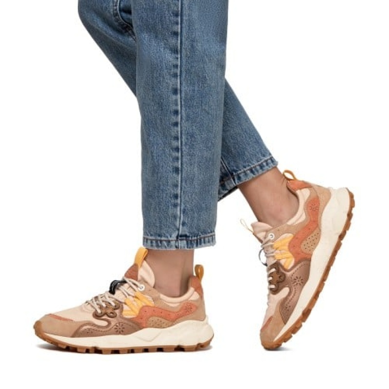 Flower Mountain YAMANO 3 Sneakers Dame Brune | DKXEIRQG